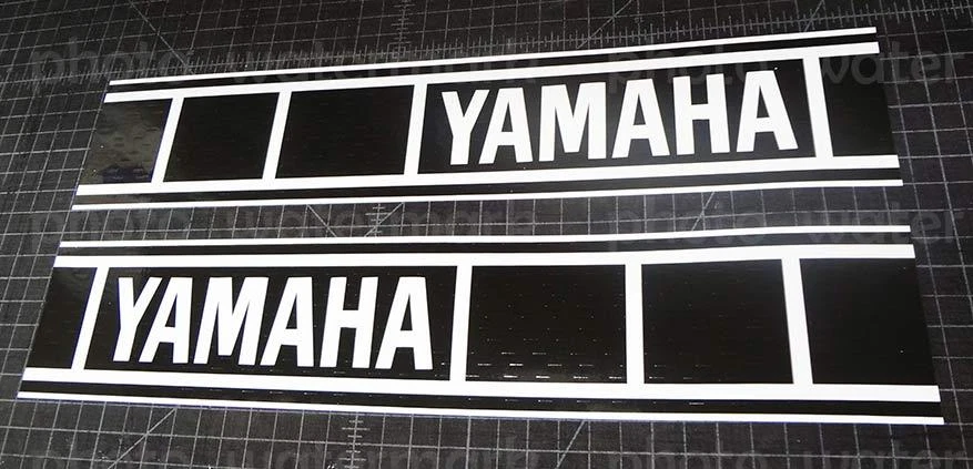 Yamaha Perforated Fuel Tank Decal Graphic Gas Tank 3 3/16" x 16 125 YZ250 YZ465  - Image 1 of 1