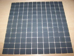 1x1 Milchglasfliese Mosaik Küche Bad Wand: grau - eine Platte 12"x12" - Bild 1 von 1