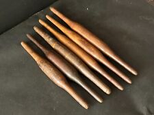 VINTAGE RARE HANDMADE 6 PCS CHAPATI / BREAD ROLLING WOODEN PIN / BELAN (WRP.6)