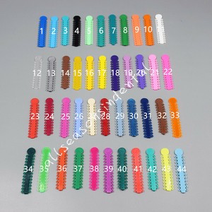 1040 Pcs Ligature Tie Dental Orthodontics Ring Elastic Latex Bands 45 Colors