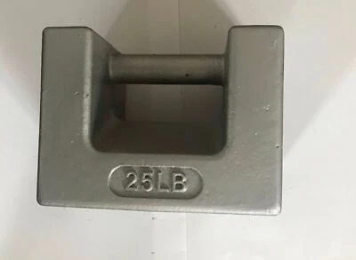 25LB CAST IRON CALIBRATION WEIGHT CLASS:F certified by NIST recognized lab