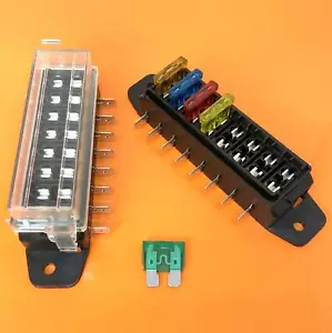 8 Way Fuse Box for Standard Blade Fuses Holder ATO / Block 12v or 24v Car or HGV - Picture 1 of 4