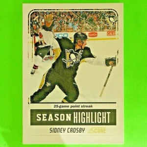 SIDNEY CROSBY  2011-12  SCORE GLOSSY  # 9  Pittsburgh Penguins