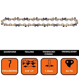 Sägekette Vollmeißel 52TG 3/8 1,3 kompatibel mit EINHELL, HUSQVARNA, MAKITA - Bild 1 von 12