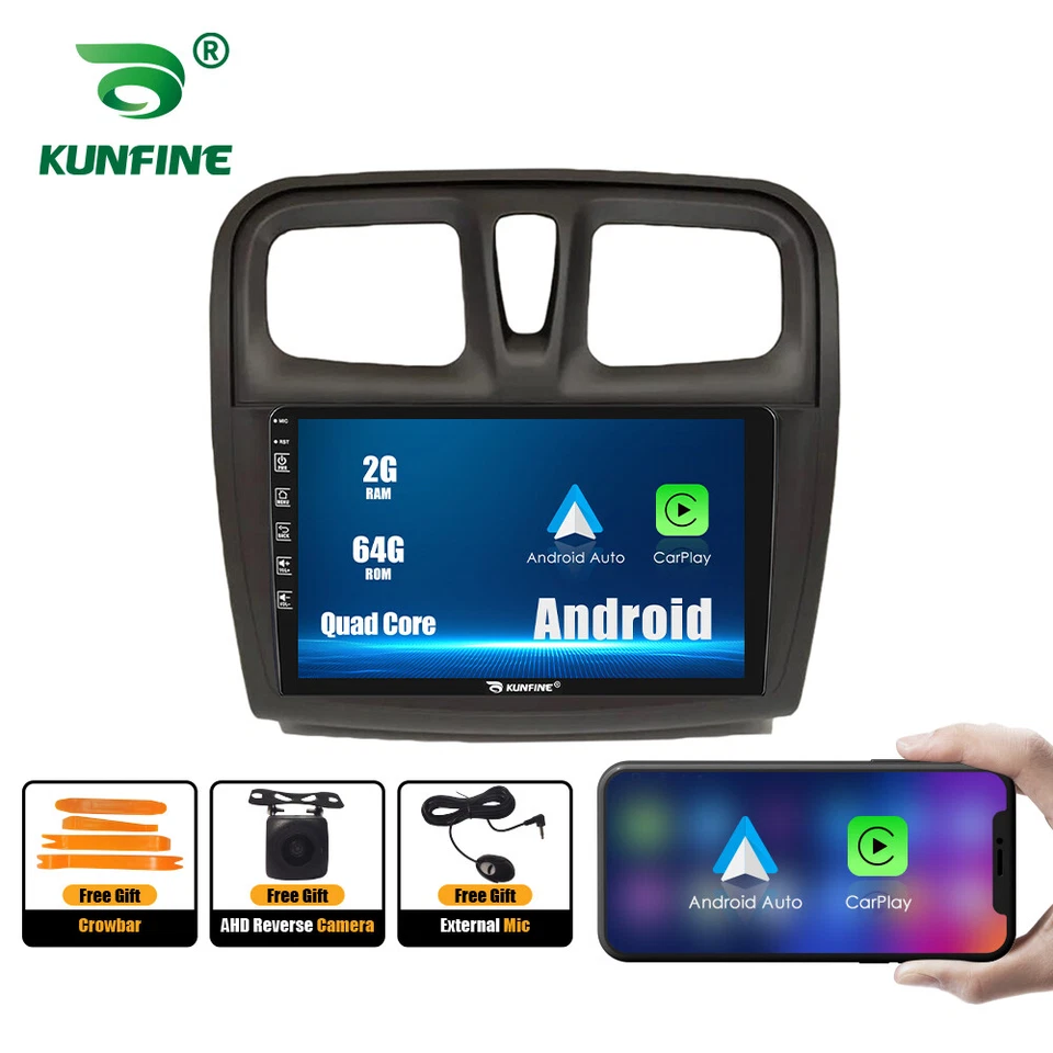 For Renault Sandero/ Symbol 14-17 Carplay Android Car Stereo Radio GPS Navi WiFi - Изображение 1 из 4