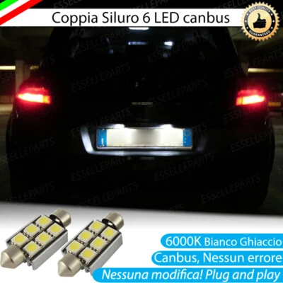 LUCI TARGA SILURO 6 LED RENAULT MEGANE II CANBUS BIANCO 100% NO ERROR 6000K - Immagine 1 di 4