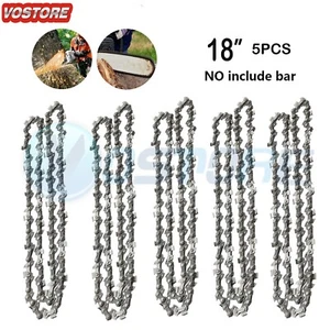5 Pack 18" inch Chainsaw Saw Chain Blade 3/8" LP .050 Gauge 62DL Drive Links - Picture 1 of 12