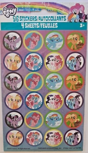 My Little Pony Stickers 96 Stickers Rarity, Applejack, Fluttershy Pinkie Pie - Picture 1 of 3