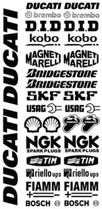 FE STICKER calcomanía patrocinador técnico moto DUCATI kit conjunto motogp wsbk carreras carreras - Imagen 1 de 3