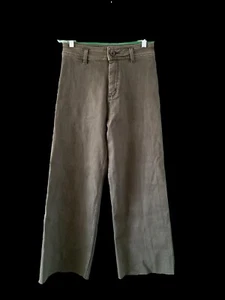 Miou Muse Wide Wide Leg Denim Pants Fray Bottom Sz. M -NWT - Picture 1 of 13