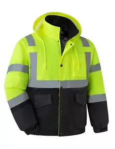 Chaqueta de seguridad de invierno Ubon de alta visibilidad impermeable reflectante chaqueta de trabajo - Imagen 1 de 7