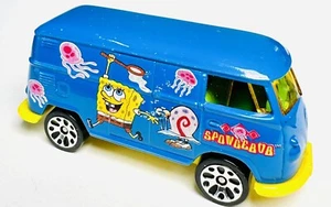 Matchbox 2003 Sponge Bob Square Pants VW Panel VOLKSWAGEN Delivery Van Blue 1/64 - Picture 1 of 7