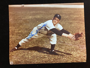 Gene Woodling autographed signed 8x10 photo MLB New York Yankees d.2001