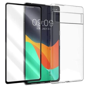 Anti-Strike Tempered Glass Screen Protector Crystal TPU Case fit Google Pixel 7 - Picture 1 of 1