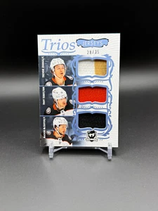 2023-24 Upper Deck The Cup Trios Jerseys Zegras Terry McTavish #C3-TZM 28/35 MEM - Imagen 1 de 2