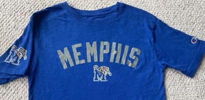 MEMPHIS TIGERS NCAA blue short sleeve t-shirt men S CHAMPION NEW - Picture 1 of 5