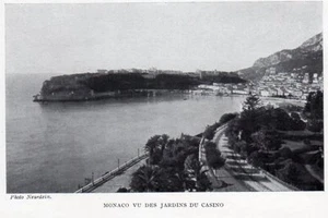 IMAGE 1901 PRINT MONACO VU DES JARDINS DU CASINO - Imagen 1 de 1