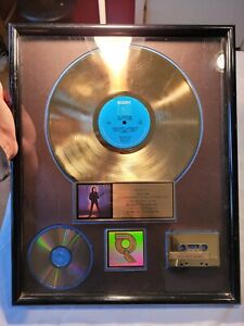 RIAA Certified Joe Satriani FLYING IN A BLUE DREAM 500k SOLD AWARD TISHA FEIN LP