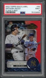2022 Topps Gold Label Anthony Rizzo New York Yankees PSA 9 como nuevo clase 3 rojo/25 - Imagen 1 de 2