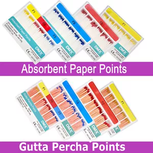 Puntos de gutta percha de endodoncia dental y puntos de papel absorbentes cónicos codificados por colores - Imagen 1 de 19