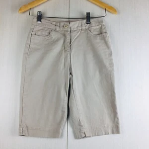 IZOD Women's Chino Khaki Beige Tan Hiking Outdoors Golf Shorts Size 12 Large - Picture 1 of 10