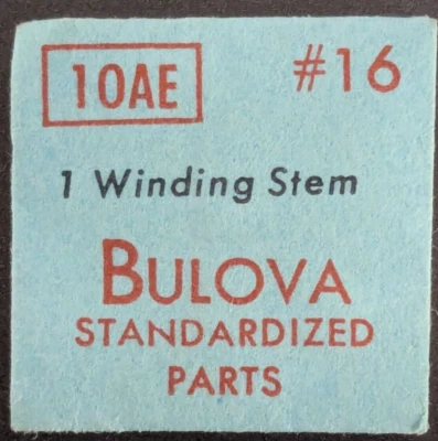 NOS NEW Genuine Bulova Cal. 10AE 10AXCS 10AECS 10AN # 16 Winding Stem Watch Part - Image 1 of 2