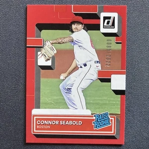 CONNOR SEABOLD RC /2022 Donruss RED Rated Rookie Baseball Card #59 BoSox - Picture 1 of 2