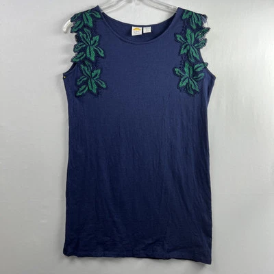 C&C California Dress Women's Shift size Large Embroidered Cotton Beach - Image 1 of 4