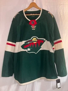 Minnesota Wild Authentic Adidas Hockey Trikot 56 Grün NEU Neu mit Etikett Fight Strap NHL - Bild 1 von 6