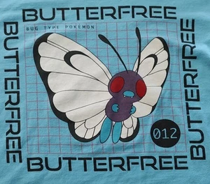 Butterfree Pokemon T-Shirt Herren Größe S Blau Kurzarm - Bild 1 von 7