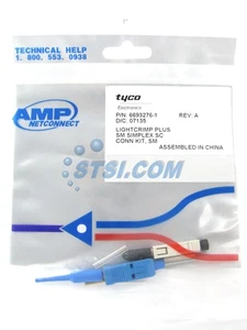 TE (Amp/Tyco) 6693276-1 Lightcrimp+ SC Singlemode SM Simplex Connector ~STSI - Picture 1 of 2