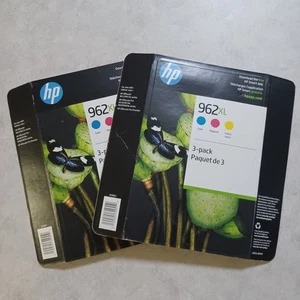 HP 962XL - 2 PACKS - Cyan, Magenta, Yellow 3JB36BN. *ONE NEW* &*ONE OPEN BOX* - Picture 1 of 7