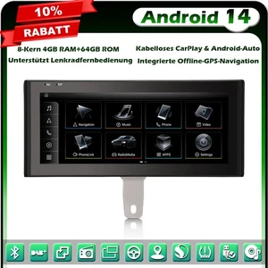 Radio Coche 10.25" 64GB 8 Núcleos Android 14 GPS Navi DAB+ CarPlay Canbus Para Audi Q3 - Imagen 1 de 21