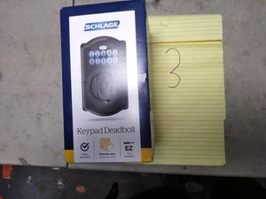 Schlage BE365 CAM 716 Camelot Keypad Deadbolt In Aged Bronze - Picture 1 of 3
