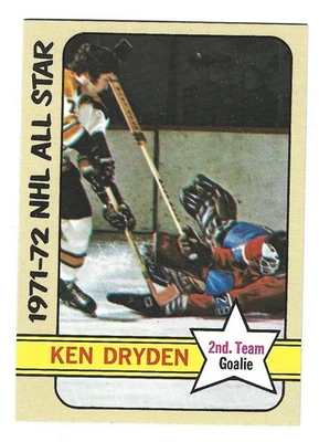 1972/73 Topps Hockey - Ken Dryden AS #127 - Mint - Image 1 of 2