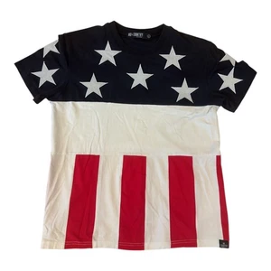 Tee shirt No Country Stars & Stripes Flag USA Patriotic Streetwear L - Photo 1/7