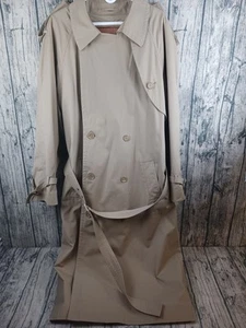 London Fog Towne Long Trench Coat W/Belt & Liner Mens Size (44) Long - Pre-Owned - Picture 1 of 10