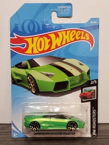 Hot Wheels 2019 Lamborghini Reventon Roadster Green #018/250 1:64 Diecast NIP - Picture 1 of 10