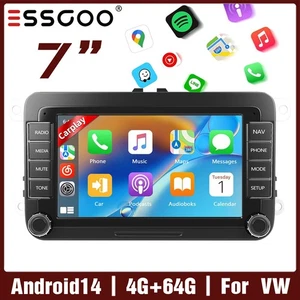 Apple Carplay For VW Volkswagen Jetta Passat 7" Android 14 Car Stereo 4+64G GPS - Picture 1 of 15