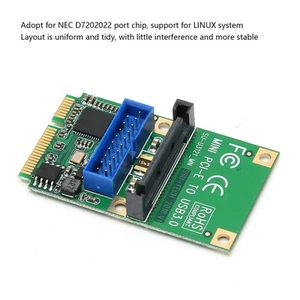 Single 19PIN MINI PCIE Expansion Card USB3.0 Front PIN Header With Screw For FY - Afbeelding 1 van 24