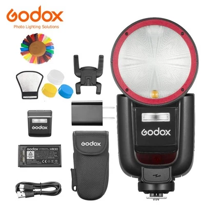 Godox V1 Pro V1Pro Round Head Camera Flash for Sony Nikon Canon Camera Flash - Image 1 of 4