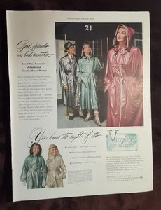1948 VINYLITE RAINCOATS Magazine AD~METALLIZED/Bakelite~STETSON Hat~Ray MILLAND - Picture 1 of 2