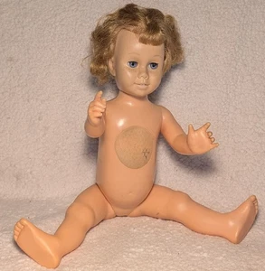 Vintage Mattel Chatty Cathy Puppe, ohne Stimme 20 Zoll lockig blond, 1960 - Bild 1 von 11