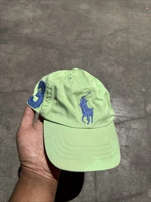 Polo Ralph Lauren Niños Pequeños Big Pony Sombrero Ajustable Verde #3 Talla 4-7 Foto 1 de 4