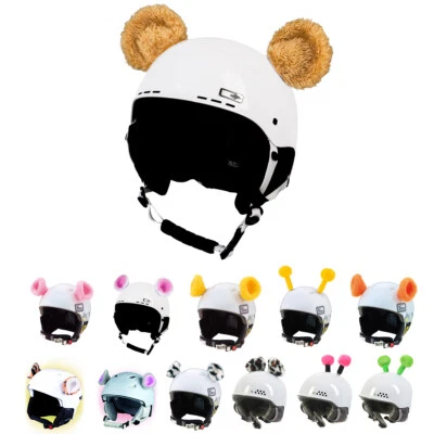 Crazy Ears Helm-Accessoires Biene Teddy Maus Katze Ski-Ohren Snowboardhelm Deko