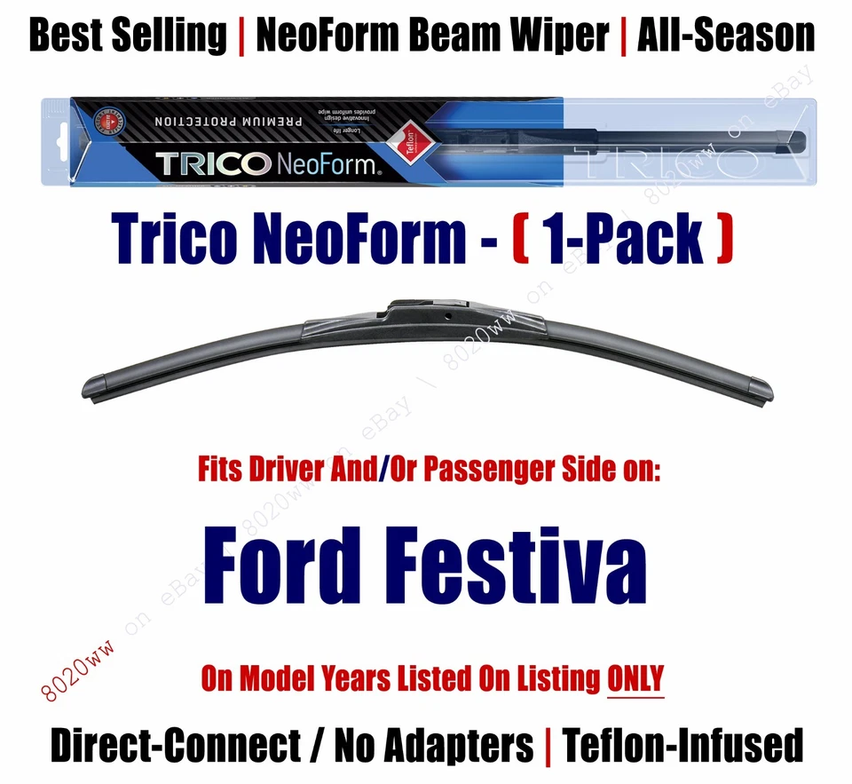 Escobilla limpiaparabrisas Super Premium NeoForm (cantidad 1) para Ford Festiva 16180 1989-1993 Foto 1 de 1