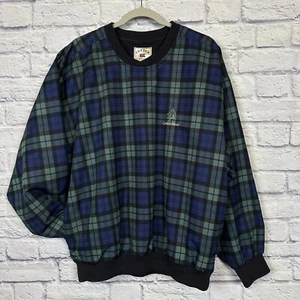 Cutter & Buck Windbreaker M ClimaGuard Black Watch Plaid Cypress Bend VTG 1997 - Picture 1 of 12