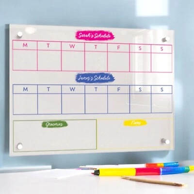 His n Hers Weekly Wall Planner Personalised Wall Planner A2 or A3 (WP7) - Image 1 of 4