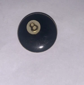 Billiards Pool Pin "8 Ball" Black Enamel Goldtone Tie Lapel - Bild 1 von 2