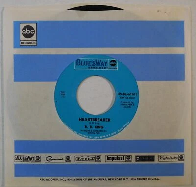 B.B. KING Heartbreaker BLUESWAY 45 mod north soul record блюз - Изображение 1 из 4